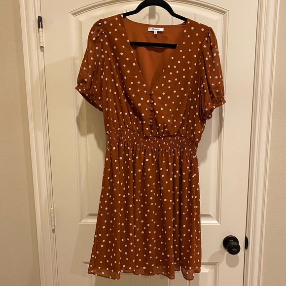 Madewell Dresses & Skirts - Rust and white polka dot Madewell Dress